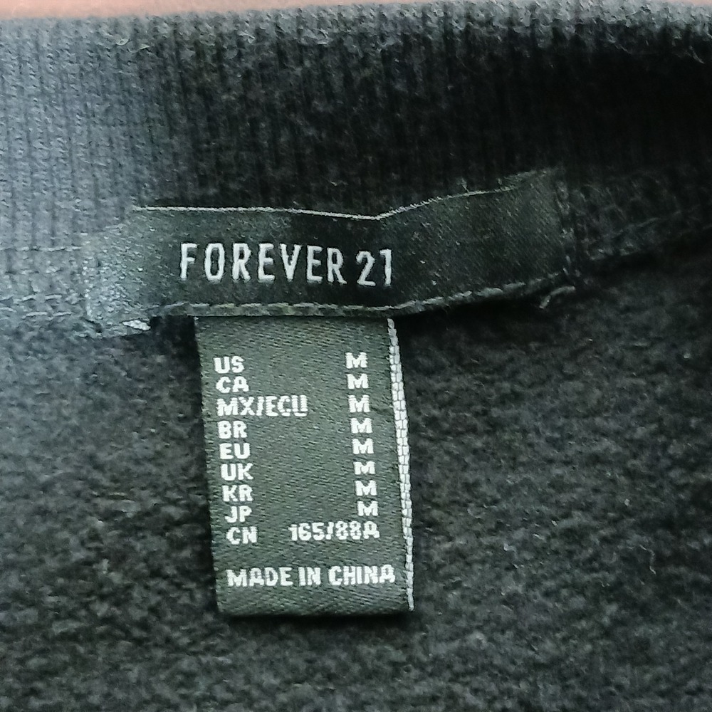Forever 21 Black Sweatshirt - Dancing Skeletons- Size Medium - Picture 4 of 5